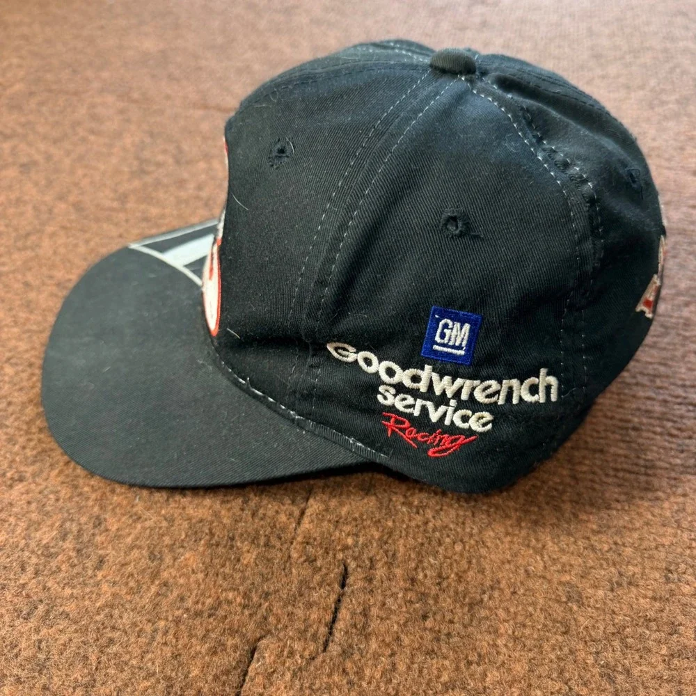 Vintage Dale Earnhardt #3 Chase Racewear Hat Black Checkered Flag Snapback Cap